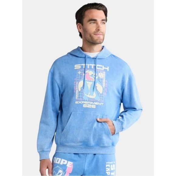 Disney Other - Stitch, Men's & Big Men's 626 Graphic Hoodie, Size Medium (38-40) , Relaxed Fit